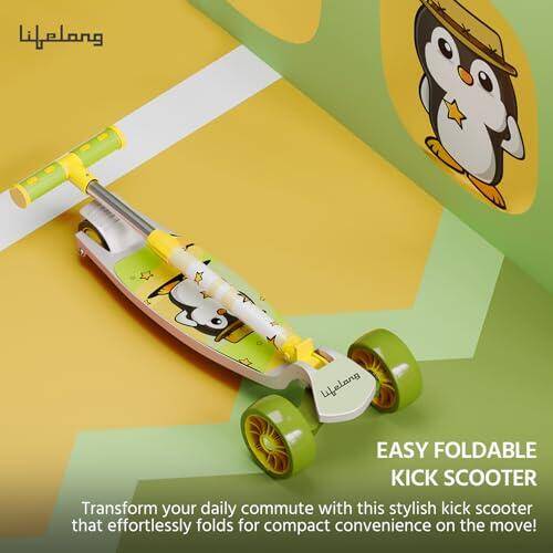 Lifelong Scooter for Kids 3+ Years - Foldable with PVC Wheels & Adjustable Height - Kick Capacity 50kg, Toys for 3+ Year Old boy & Girl - Skate (LLKS16) -  4