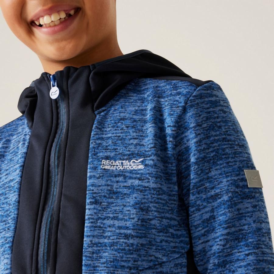 Sudadera con capucha y cremallera infantil Regatta Dissolver X 3/5