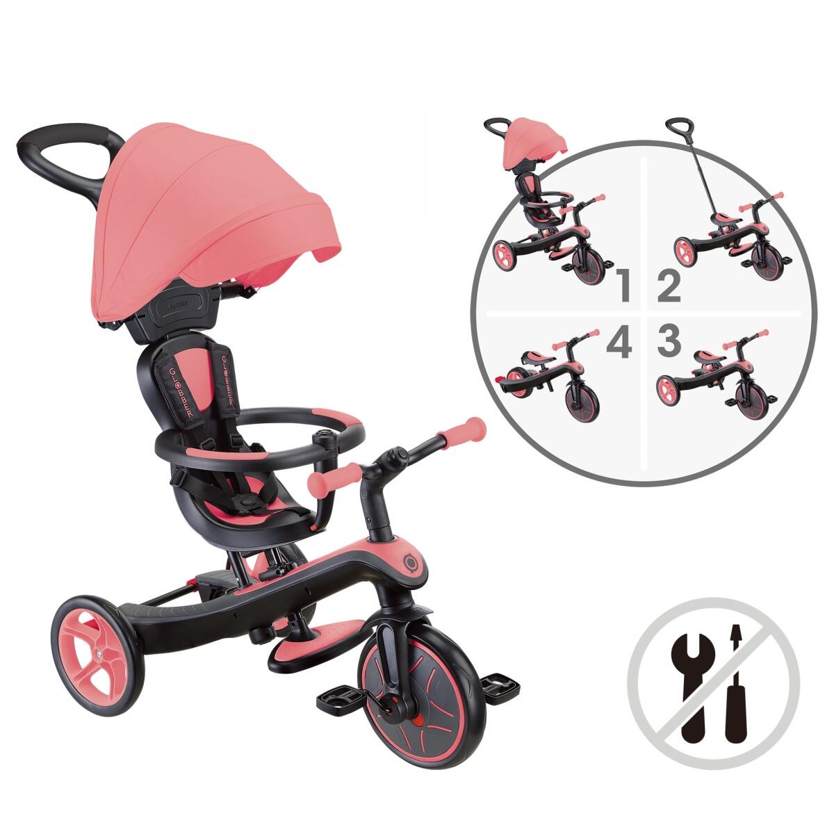 Scooter Laufrad / Dreirad  Trike Explorer 4 in 1  Pink 5/7