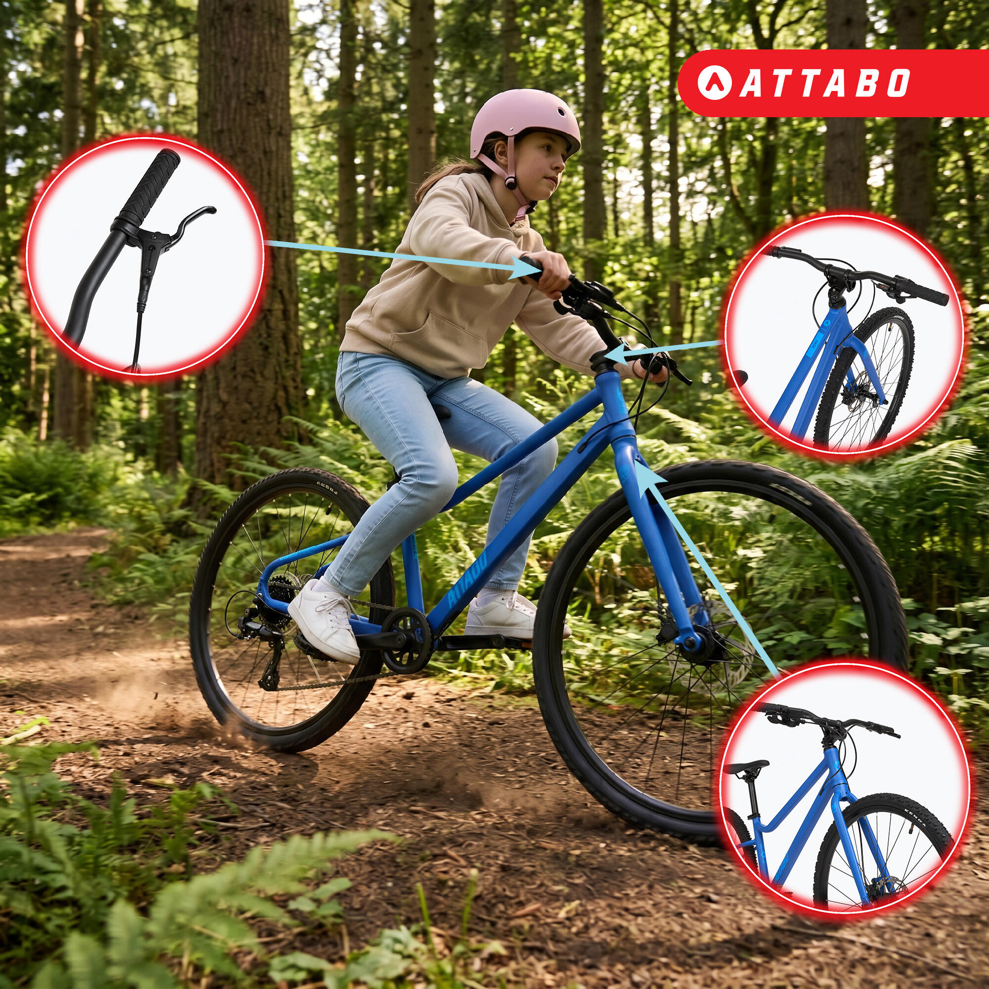 Vélo enfant ATTABO EASE 26" 9,8 kg Génération 2 5/7