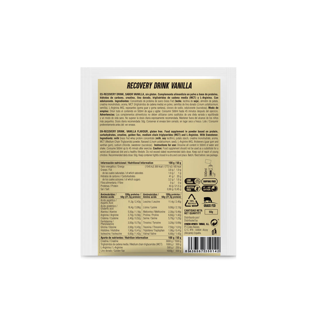 Suplemento alimentar – Recovery drink – Proteina – monodose 6/6