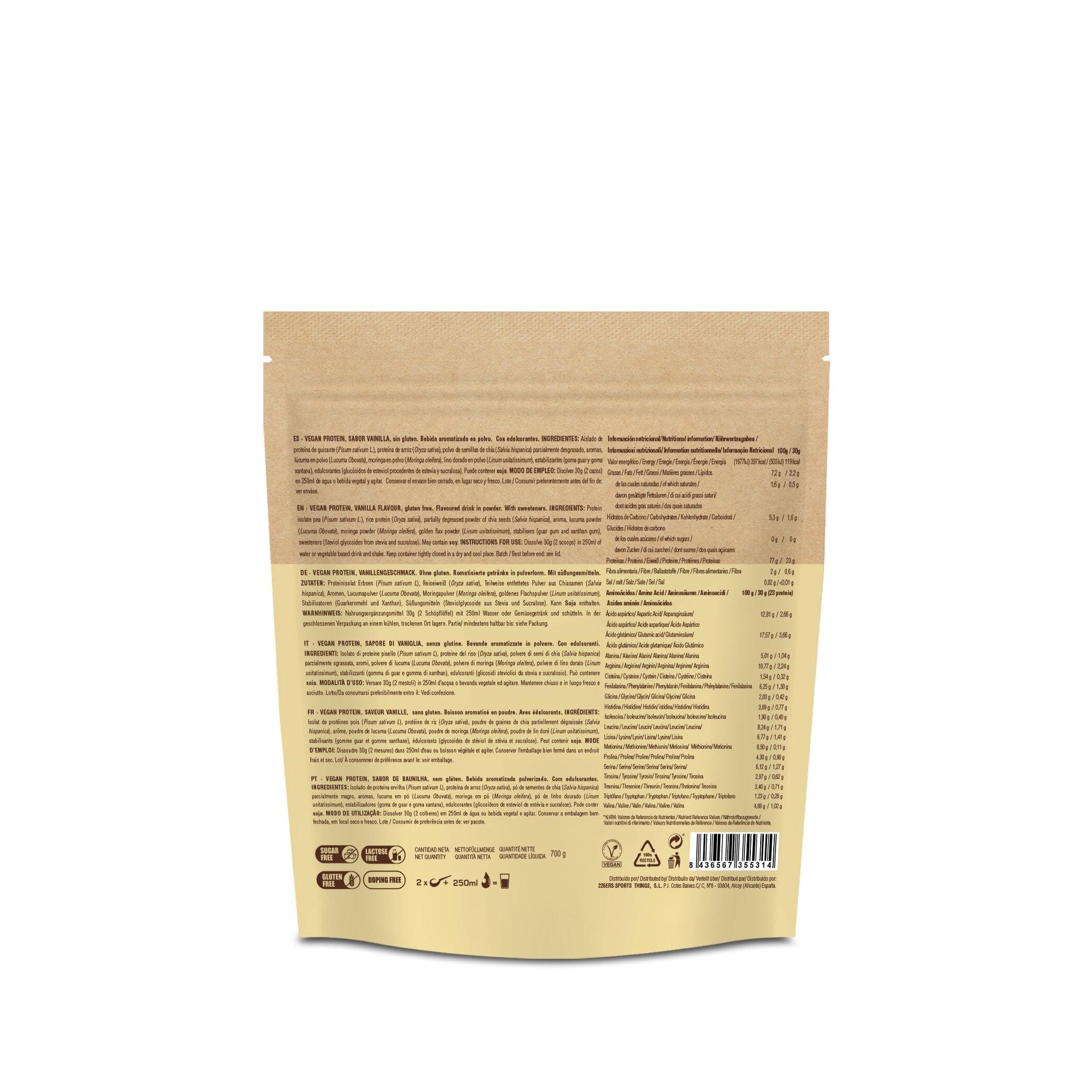 VEGAN PROTEIN - Batido Proteico Vegano en Polvo 700g 5/5