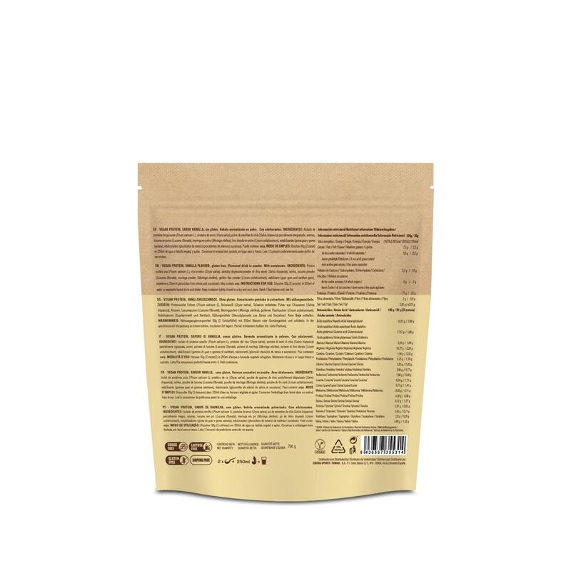 Plic pudra proteica - Vegan Protein 700 - fructe rosii - 700gr