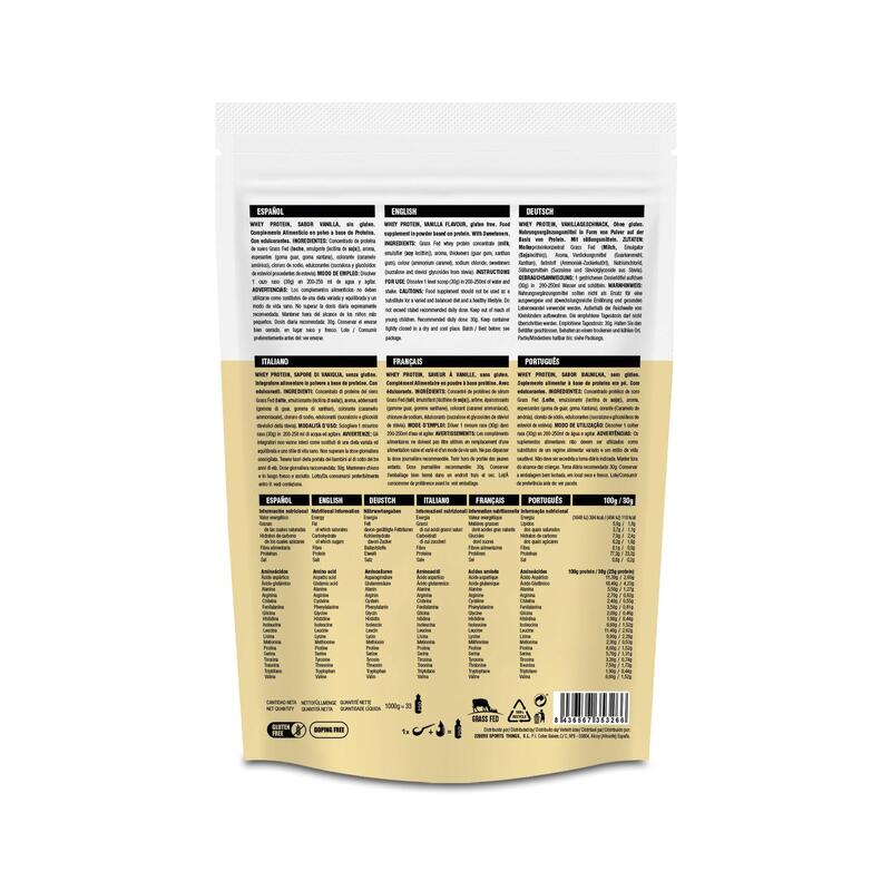 Plic pudra proteica - whey protein - vanilie - 1kg