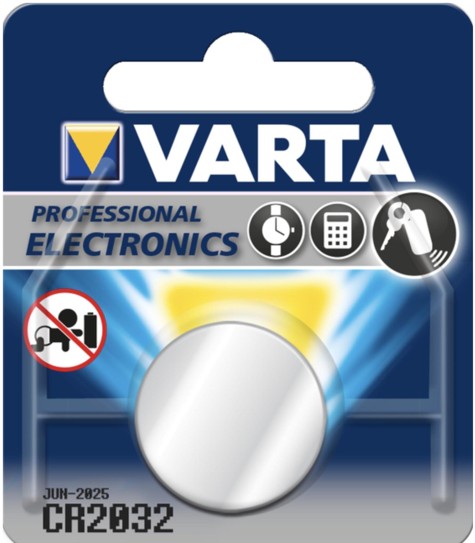 Varta Knoopcel batterij CR2032 Lithium 3V 6/7
