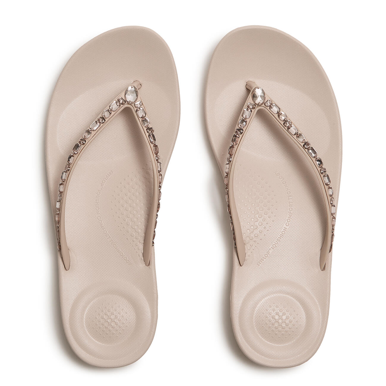 FITFLOP FitFlop Iqushion Multi-Crystal Ergonomic Flip-Flops  NUDE ROSE 39 5/7