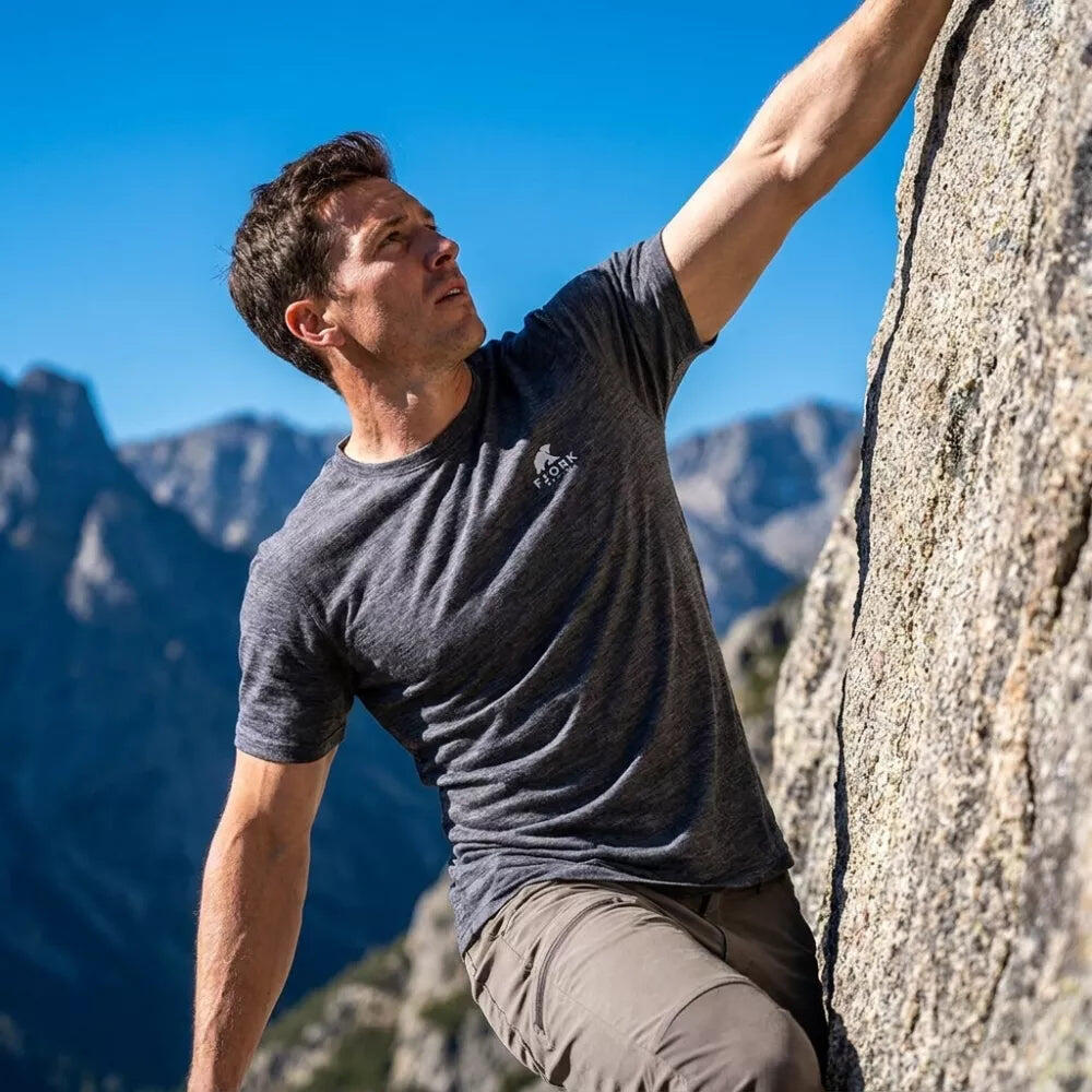 Trekking-T-Shirt aus Merinowolle für Männer 3/8