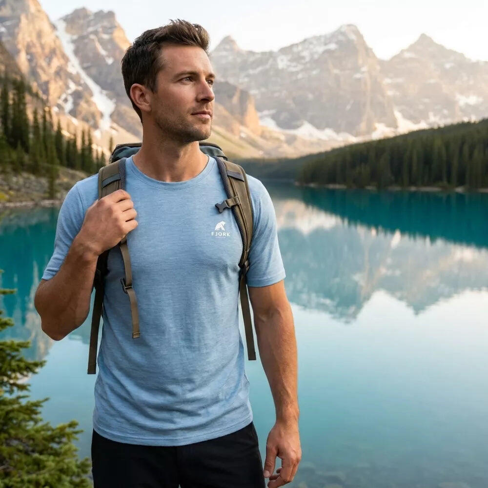 T-shirt de trekking en mérinos Homme 4/8