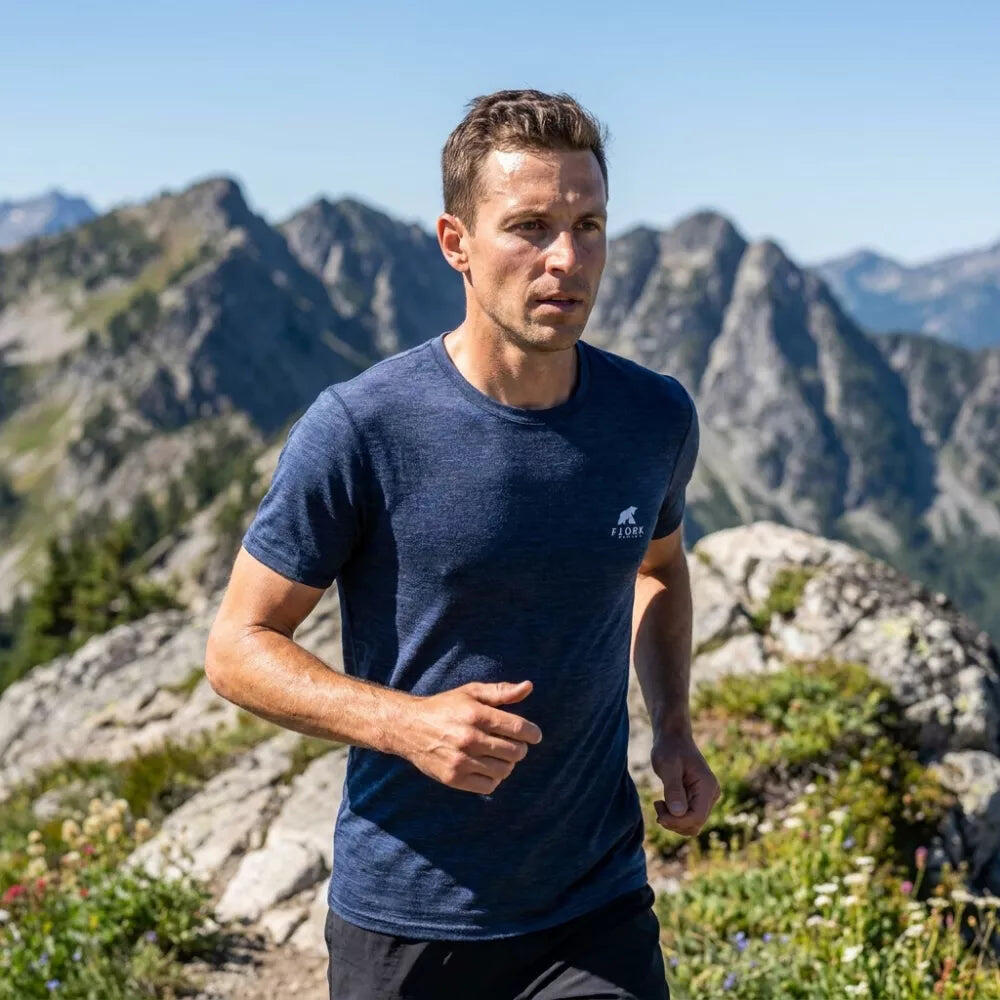 Trekking-T-Shirt aus Merinowolle für Männer 3/8