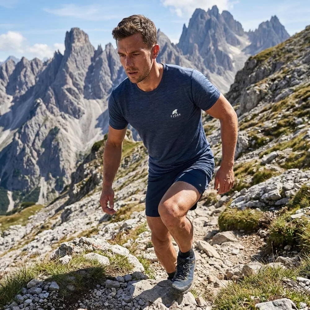 Trekking-T-Shirt aus Merinowolle für Männer 5/8