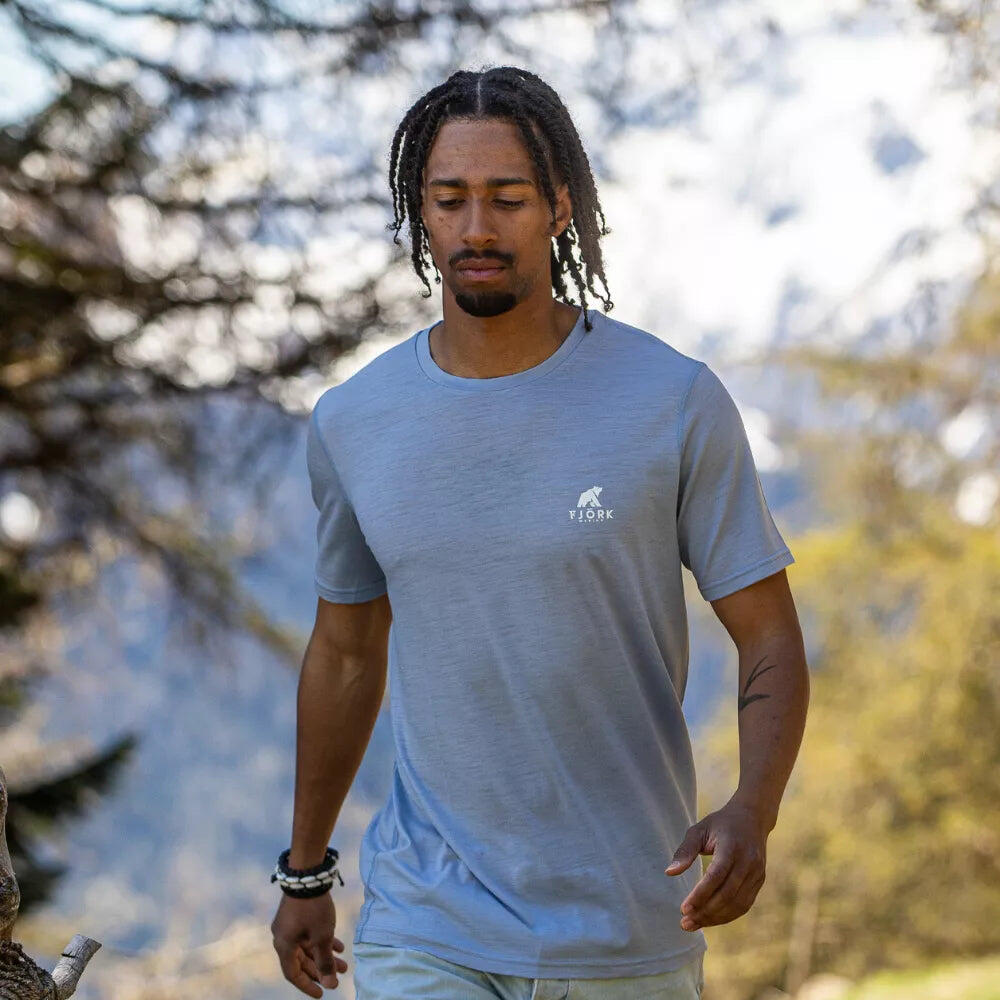 T-shirt de trekking en mérinos Homme 6/8