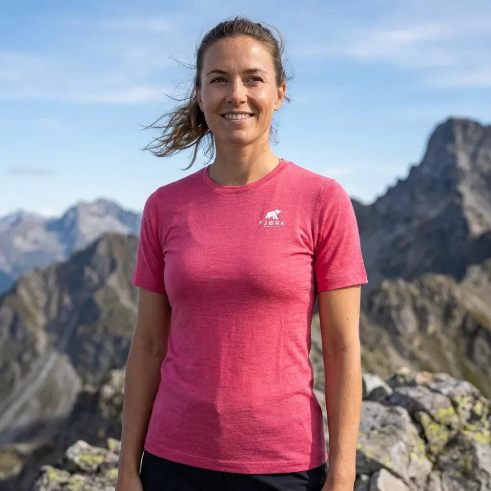 Trekking-T-Shirt aus Merinowolle für Damen 3/7