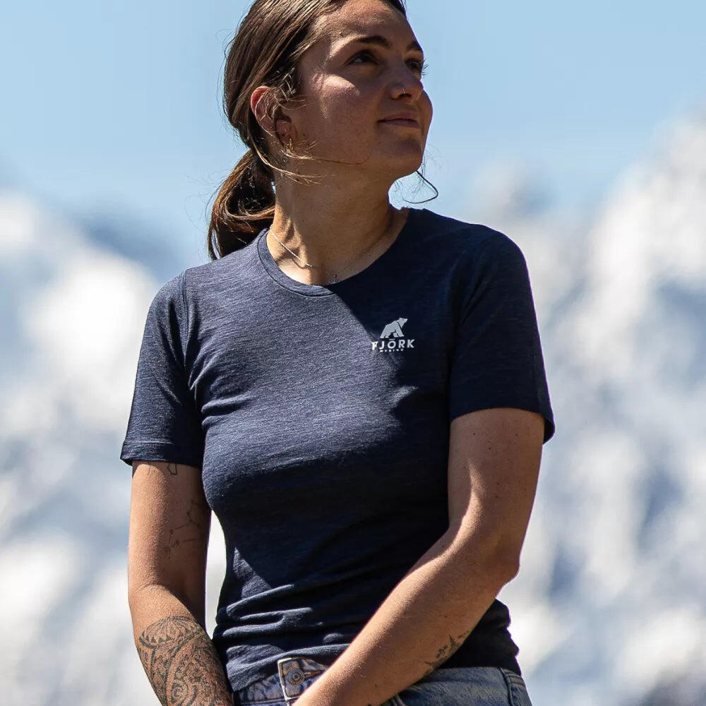 Maglietta da trekking in lana merino da donna 5/7