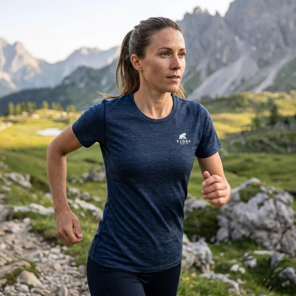 Maglietta da trekking in lana merino da donna 6/7