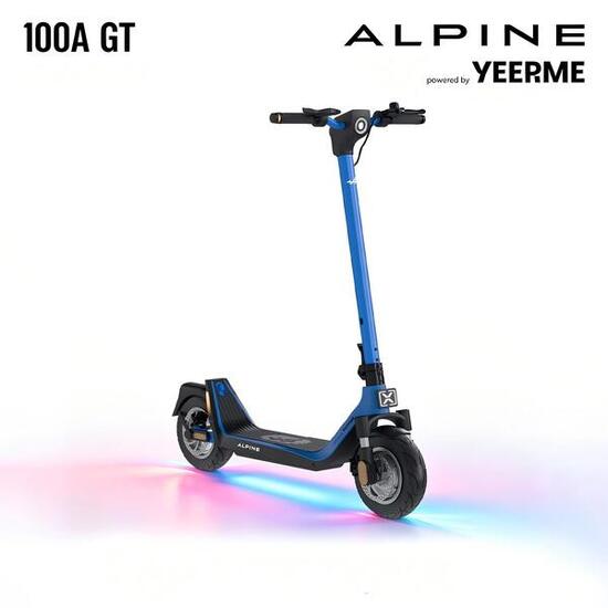 Trottinette électrique ALPINE 100A GT - 1200W 10'' 60km Freins à disques - Bleu