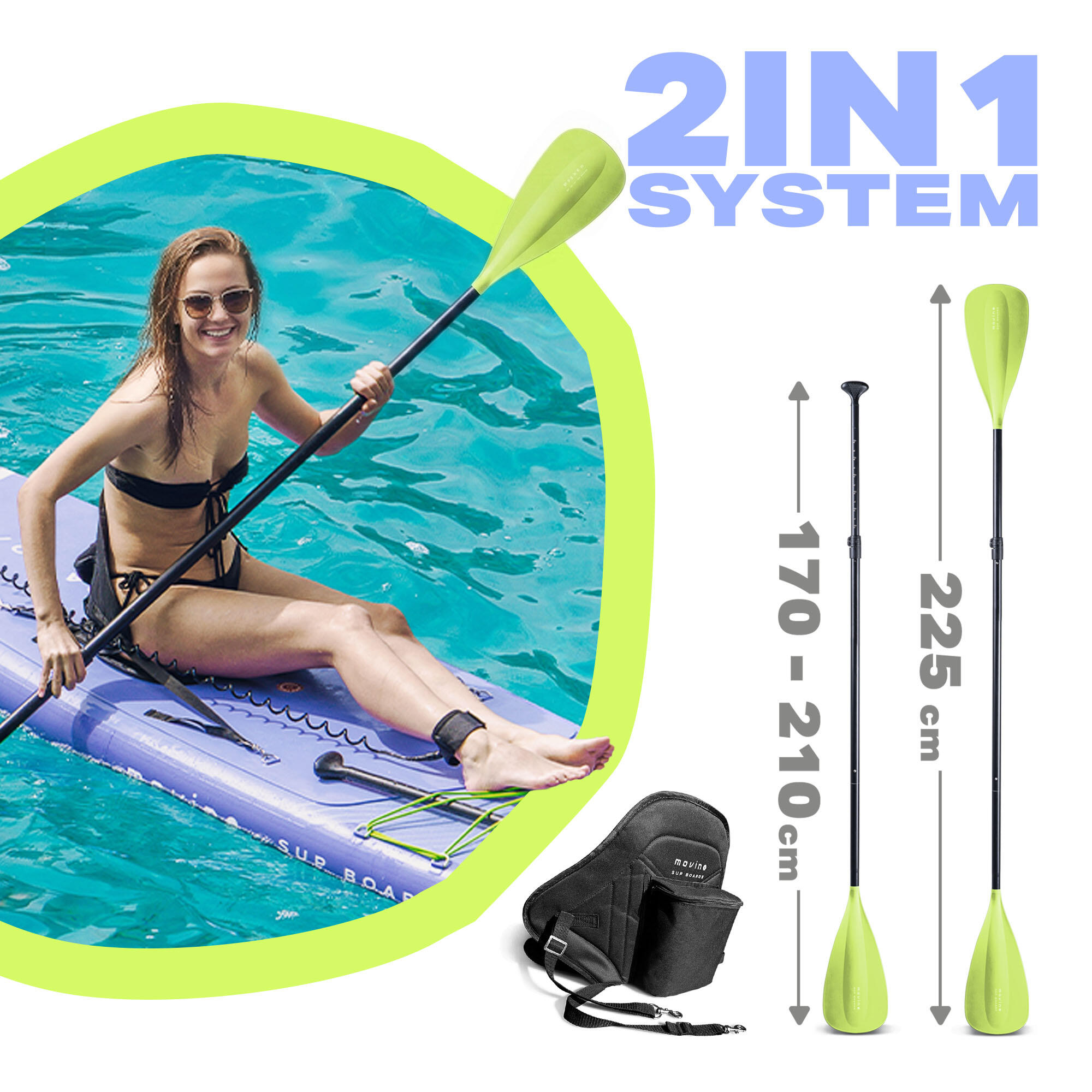 Nafukovací SUP paddleboard Garda LL (330 cm) svařované hrany pádlo 2v1 6/8