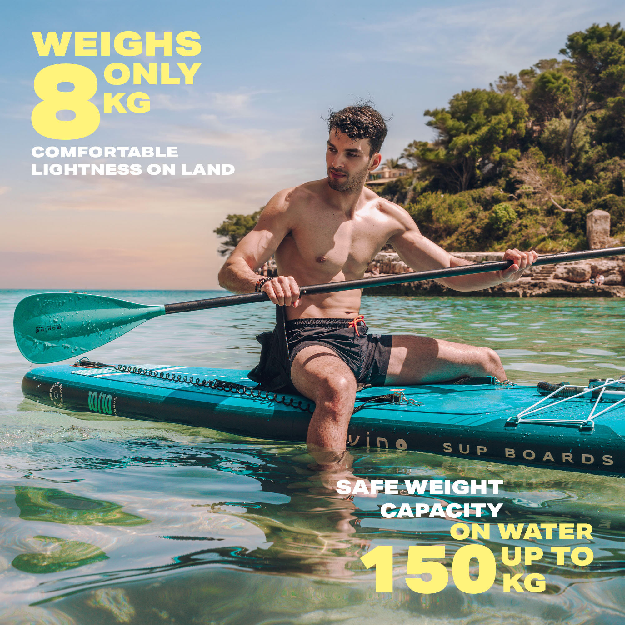 Nafukovací SUP paddleboard Garda TM (330 cm) svařované hrany pádlo 2v1 4/8