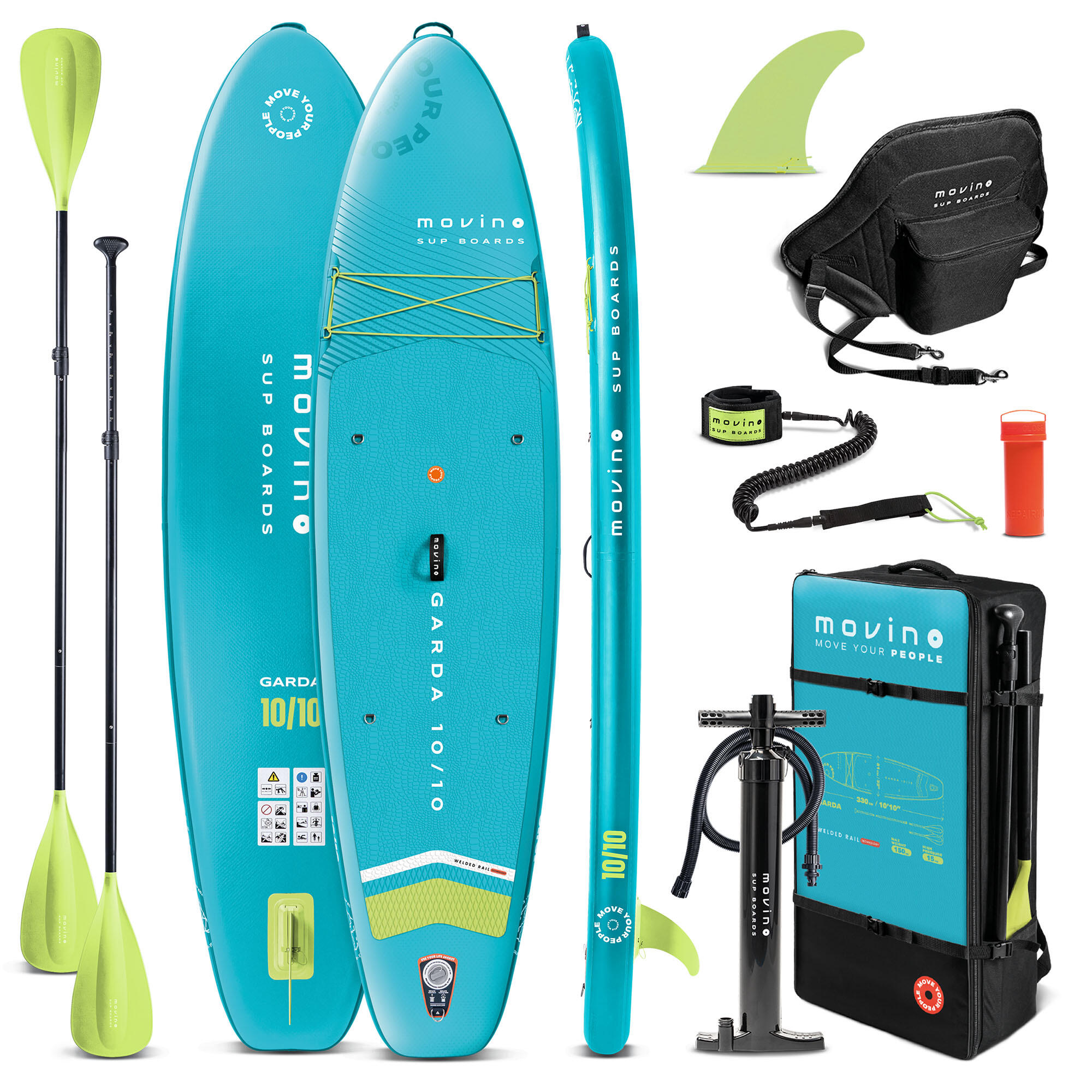 Nafukovací SUP paddleboard Garda TQL (330 cm) svařované hrany pádlo 2v1 1/8