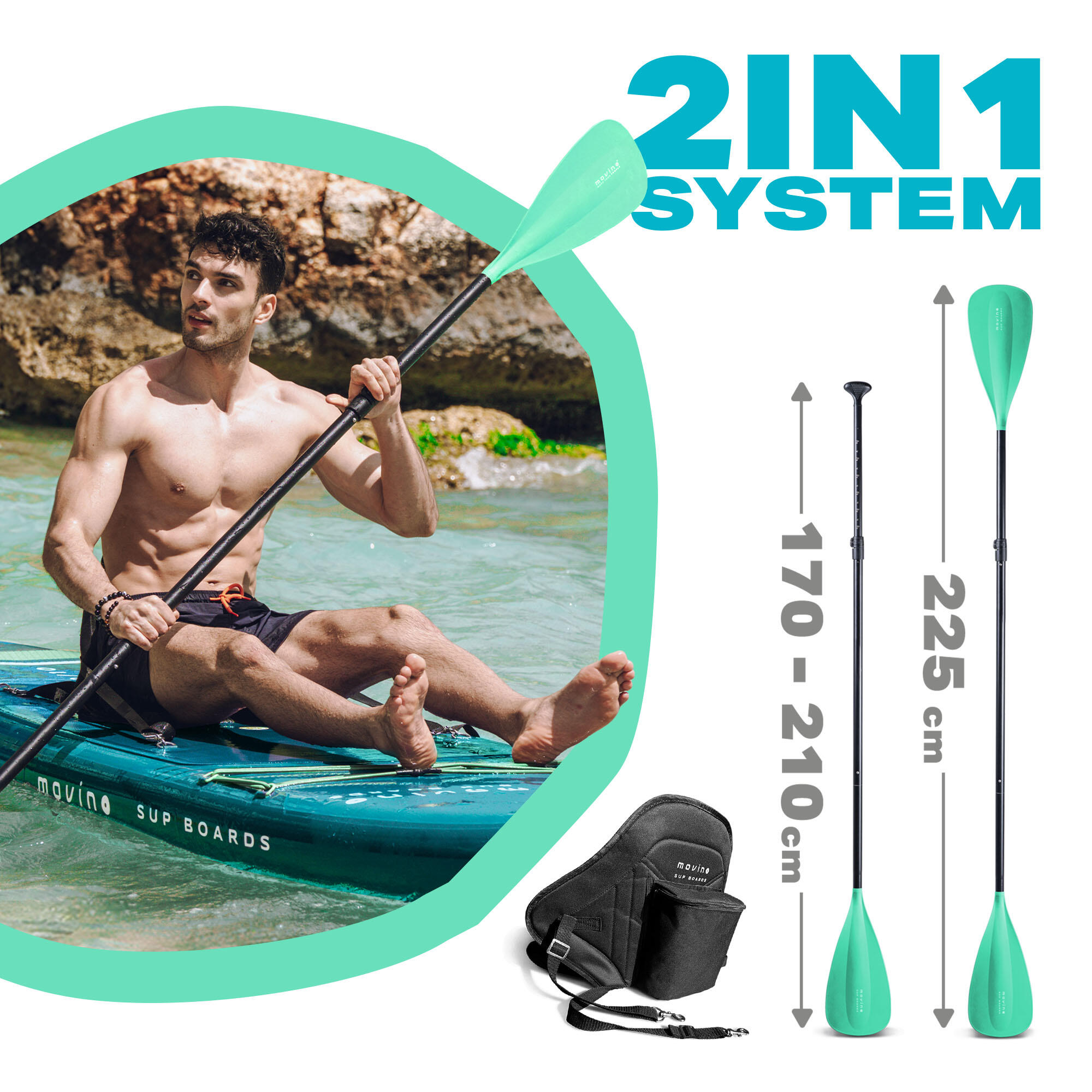 Nafukovací SUP paddleboard Garda TM (330 cm) svařované hrany pádlo 2v1 6/8
