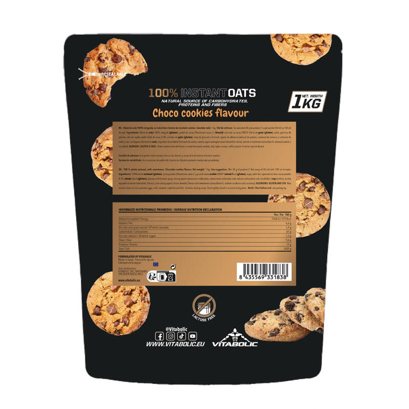 Faina de ovaz Instant Oats Chocolate Cookies 1Kg