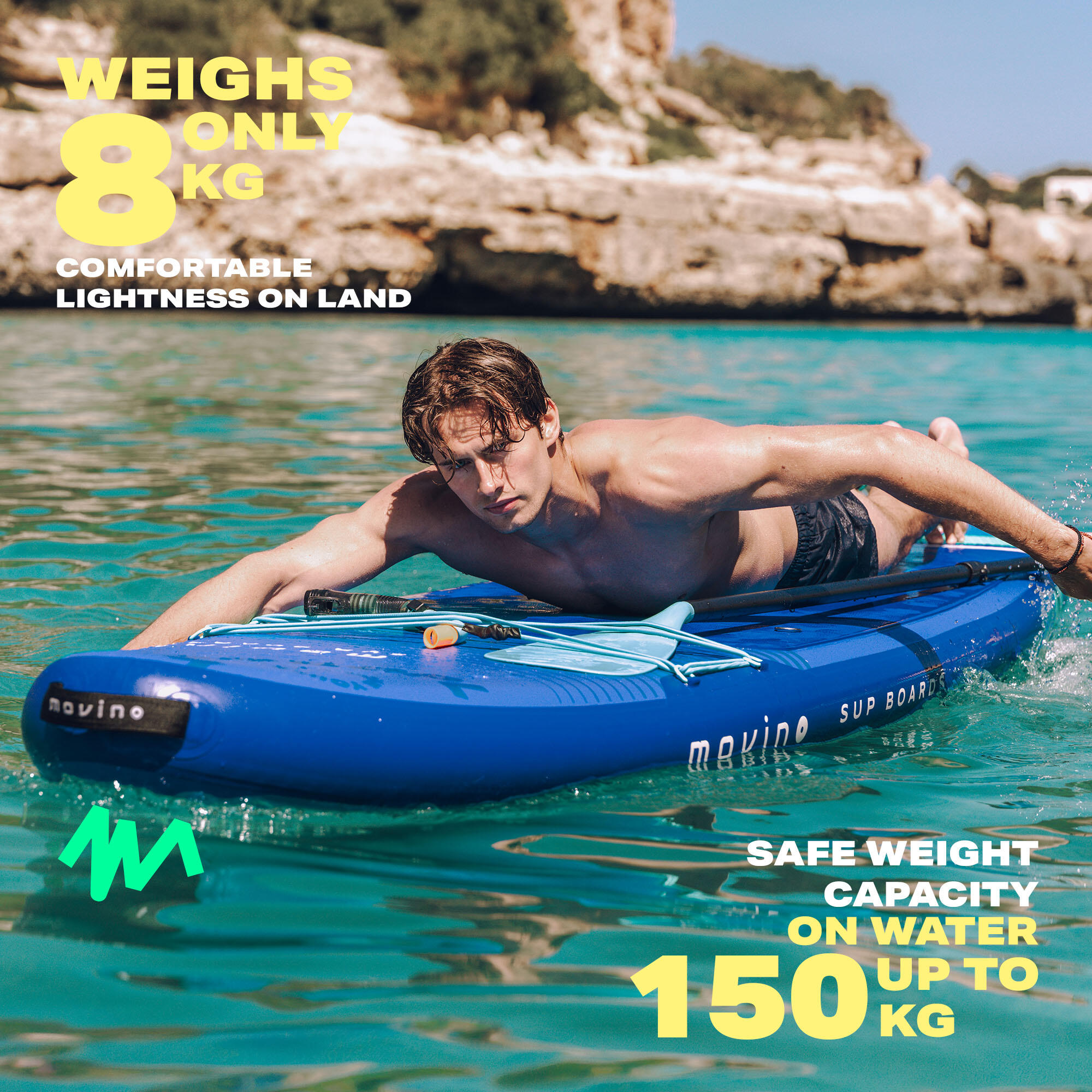 Nafukovací SUP paddleboard Garda BM (330 cm) svařované hrany pádlo 2v1 4/8