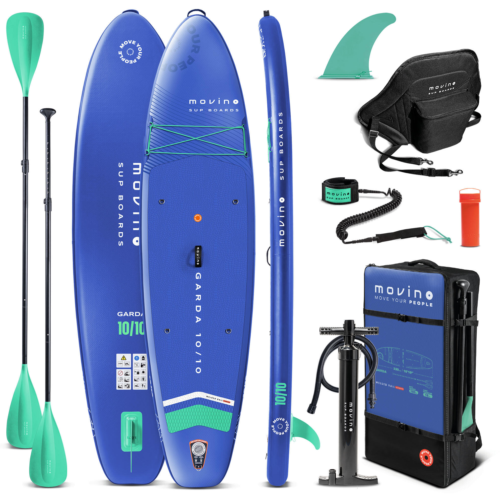 Placă SUP gonflabilă sudată Garda BM 1010” (330 cm) cu vâslă și scaun 2 în 1