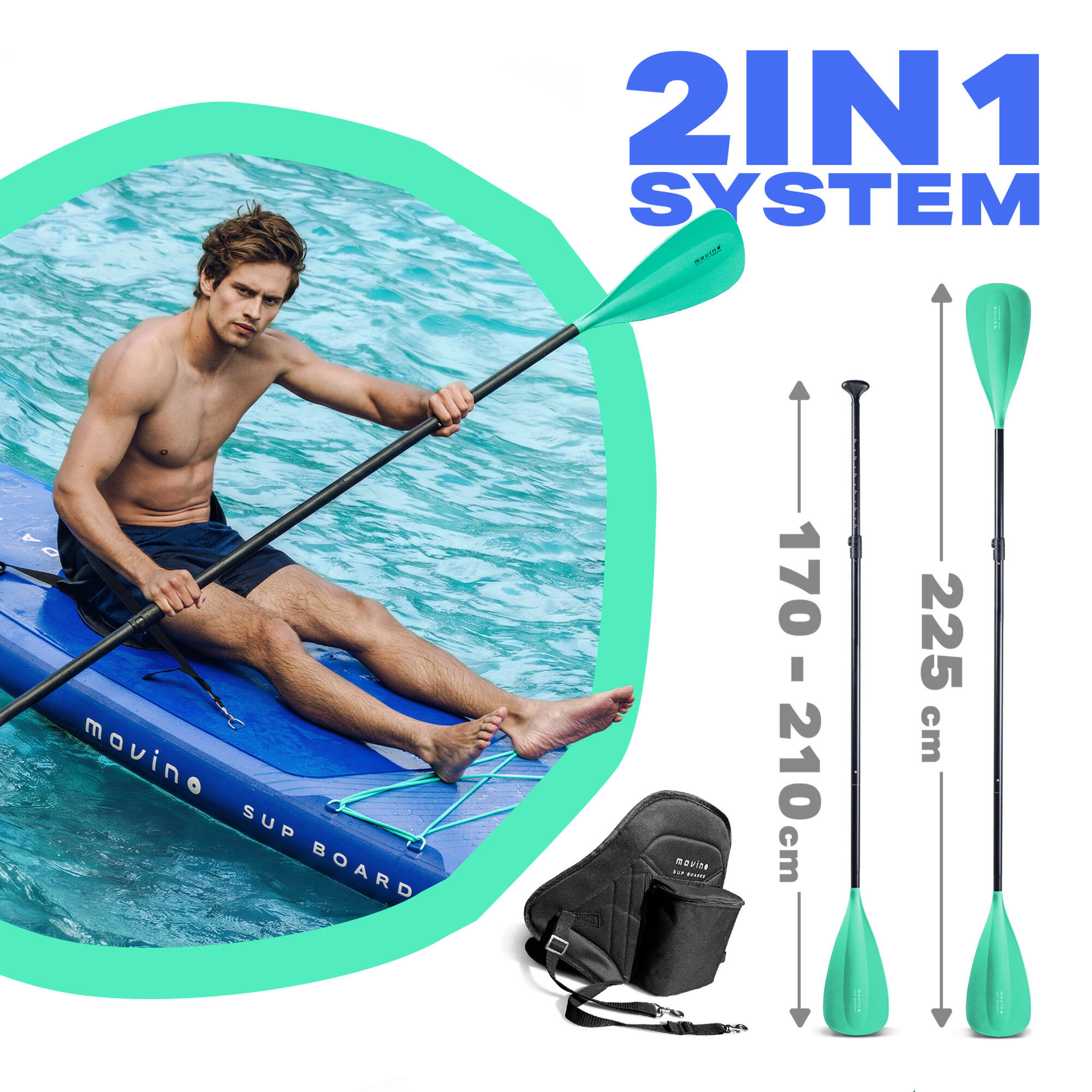 Nafukovací SUP paddleboard Garda BM (330 cm) svařované hrany pádlo 2v1 6/8