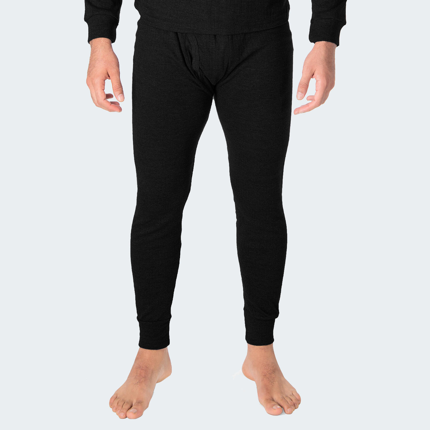 Thermounterhose Herren | Sportunterhose | Innenfleece | Schwarz 3/7