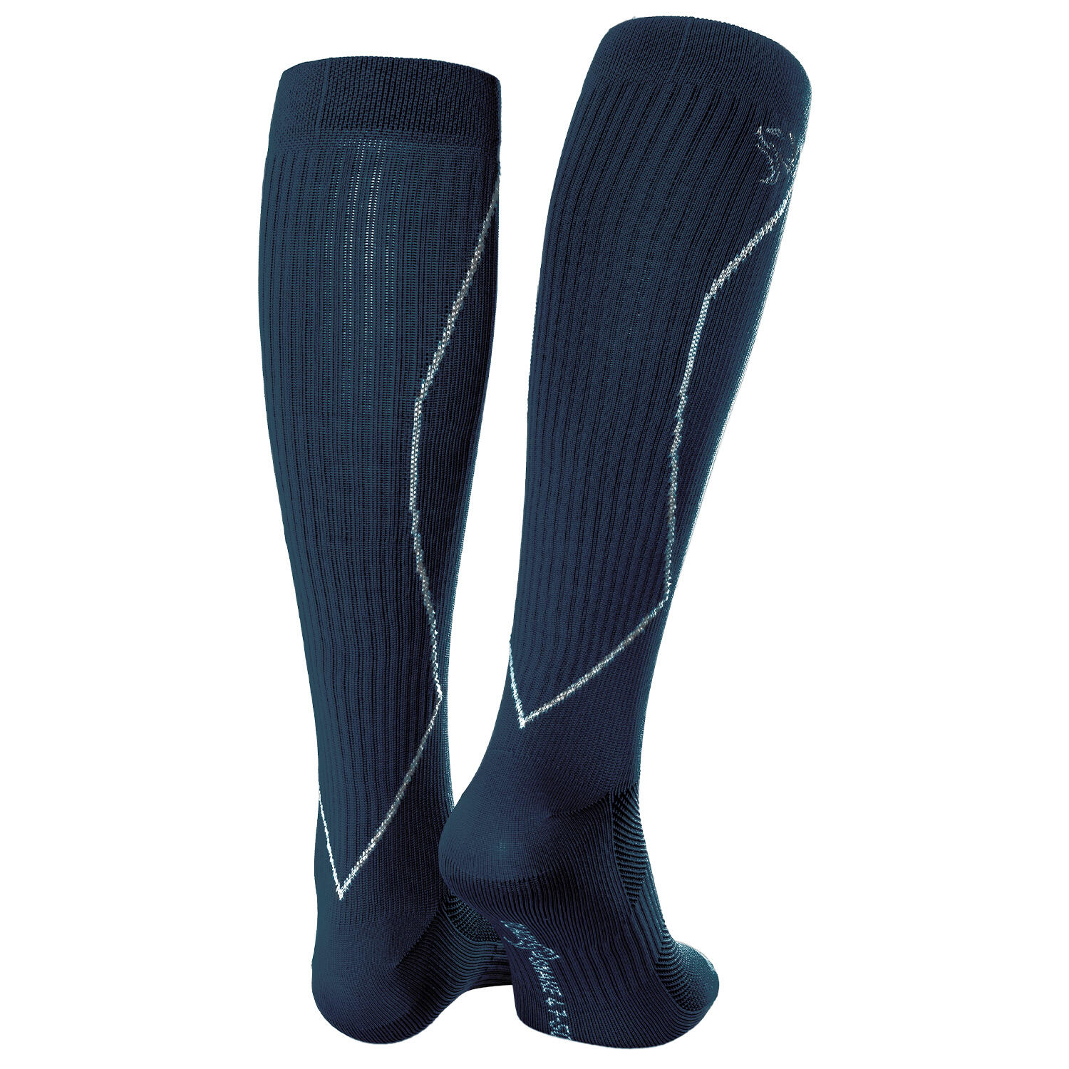 Sport Laufsocken mit Kompression | Kniestrümpfe | Damen und Herren | Dunkelblau 2/7