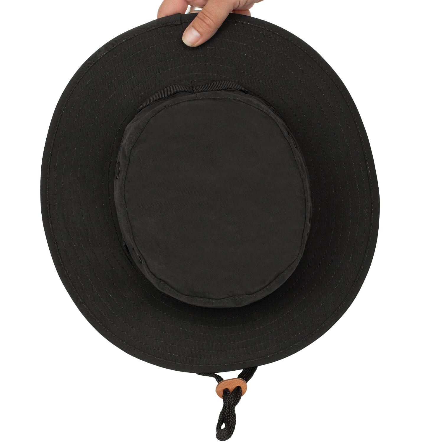 Chapeau de pêcheur & trekking | Imperméable | Femmes et hommes | Noir 3/7