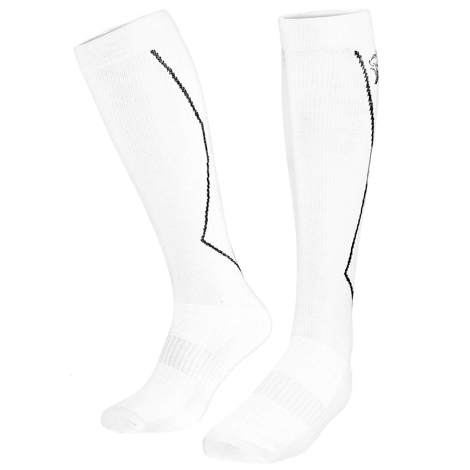 Black Snake® Sport Kompressionssocken Weiß Damen Herren 35/38 4/6