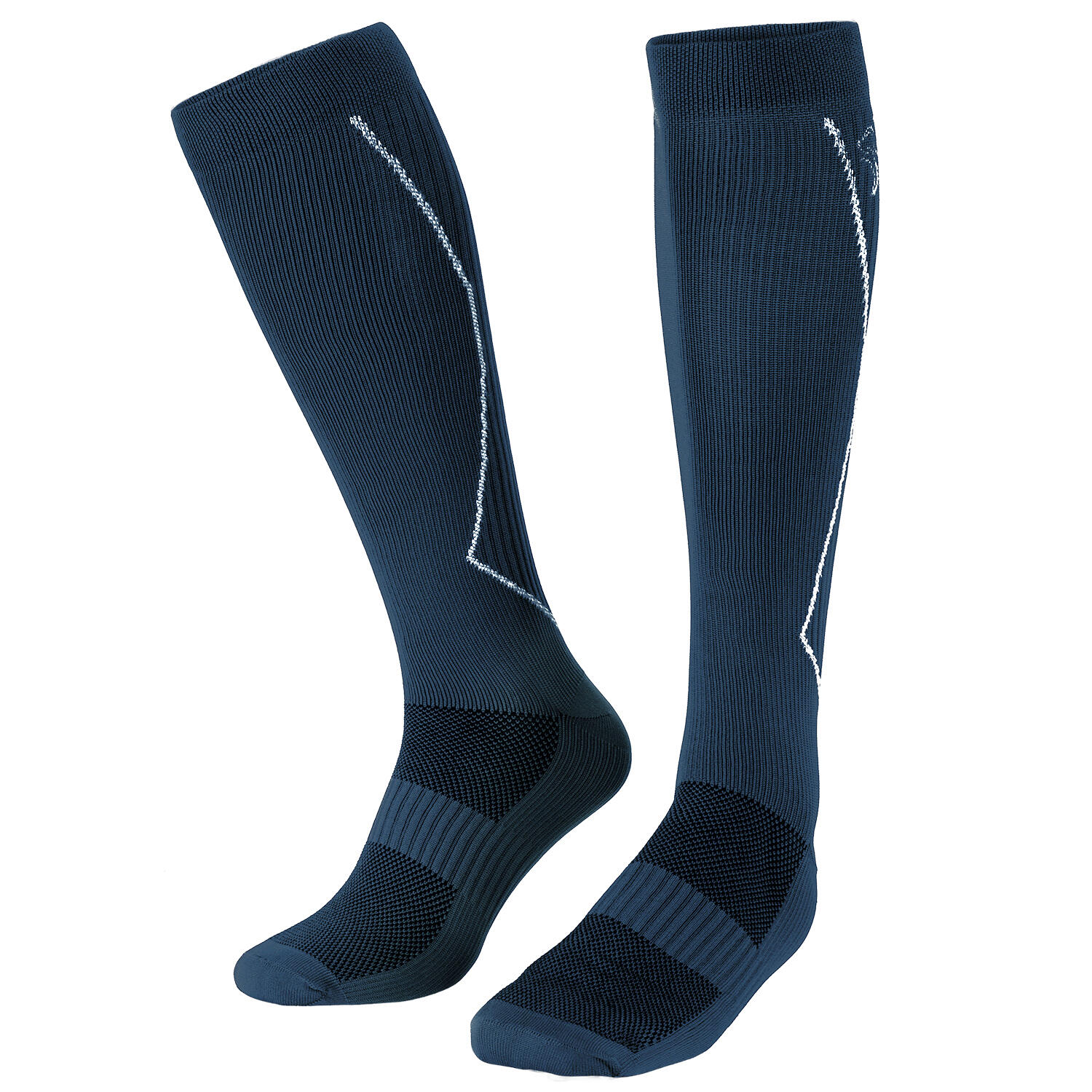 Sport Laufsocken mit Kompression | Kniestrümpfe | Damen und Herren | Dunkelblau 4/7