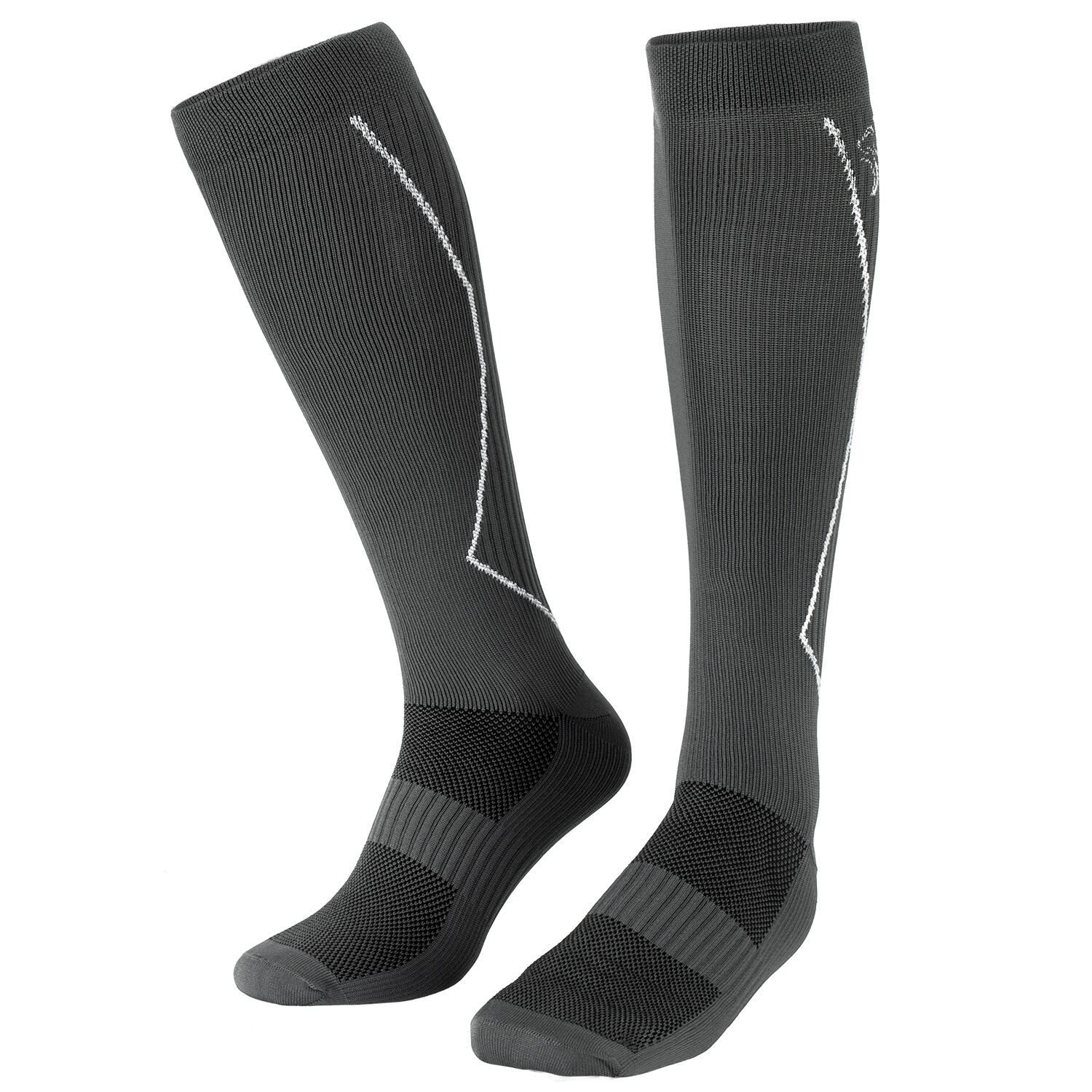 Calze sportive da corsa con compressione | Donna e uomo | Grigio 4/7