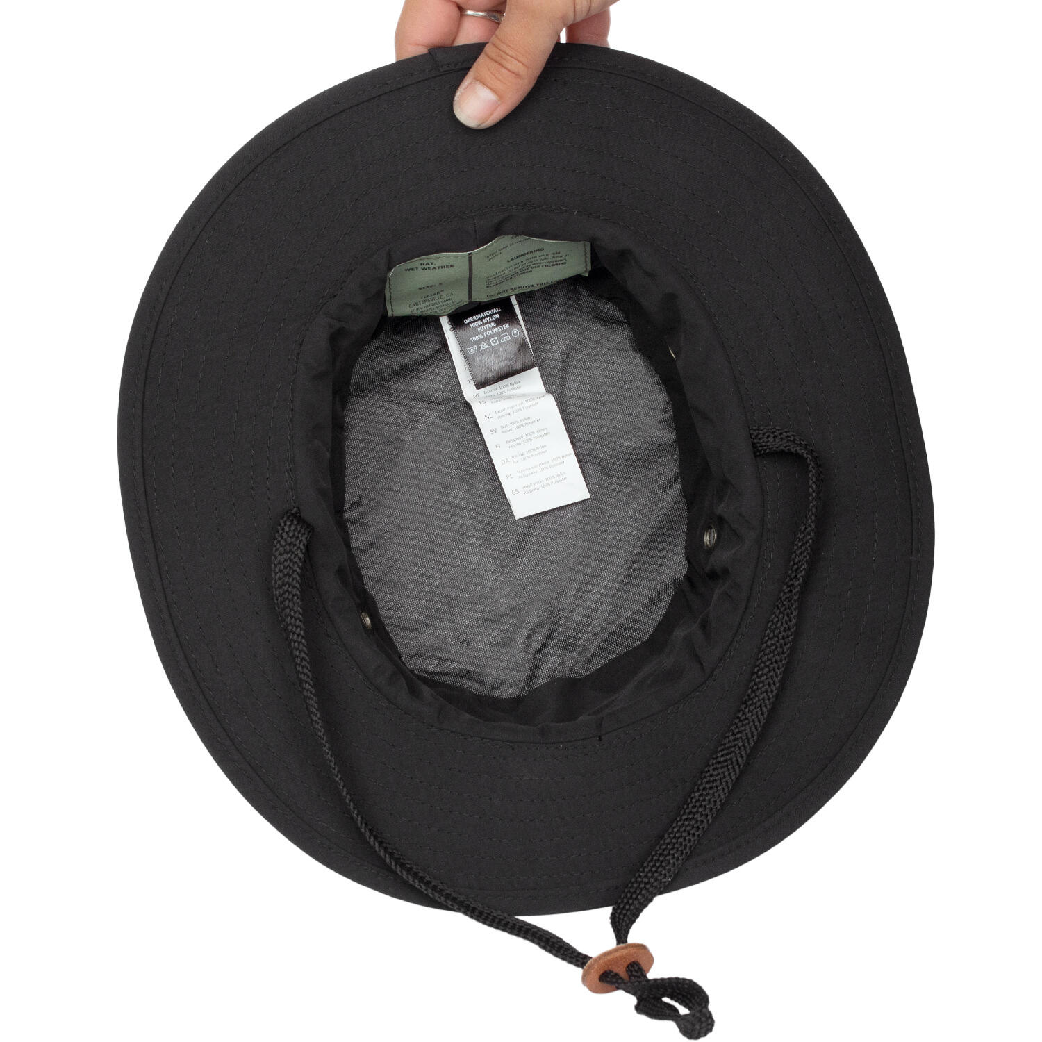 Chapeau de pêcheur & trekking | Imperméable | Femmes et hommes | Noir 4/7