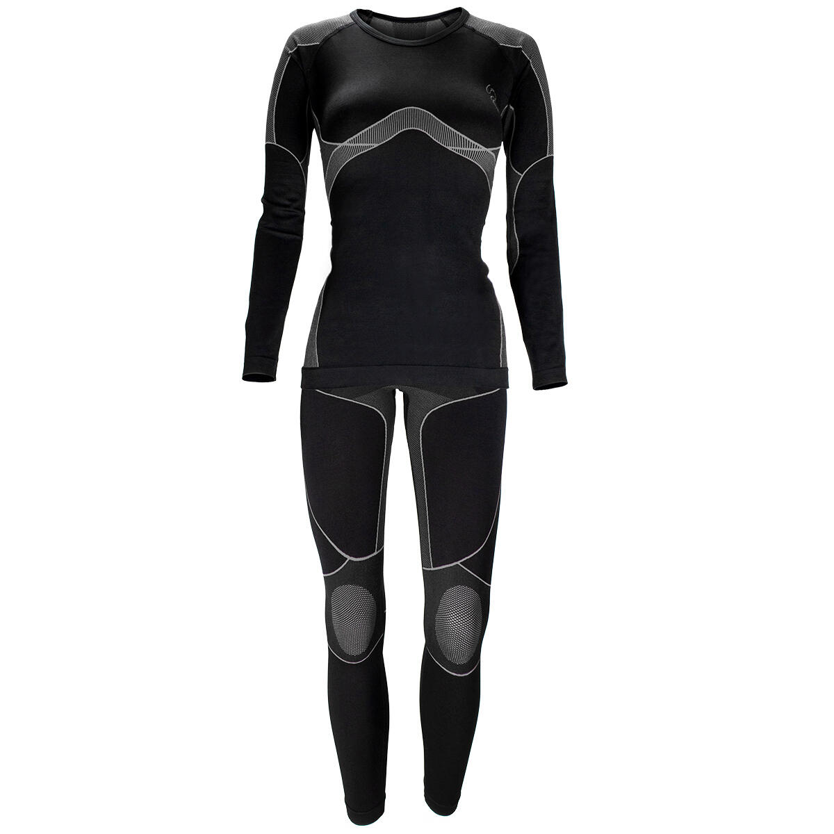 Black Snake Damen Seamless Funktionswäsche-Set - L/XL Schwarz/Grau 2/8