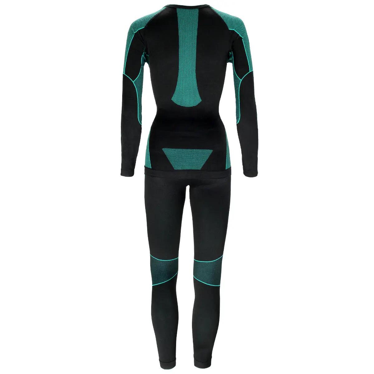 Black Snake Damen Seamless Funktionswäsche-Set - S/M Schwarz/Petrol 3/11