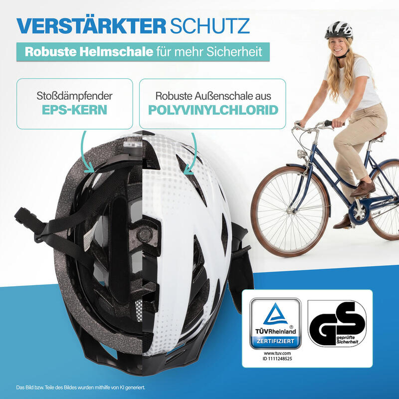 Casca protectie pentru ciclism Urban Lano Helm, alb, L-XL