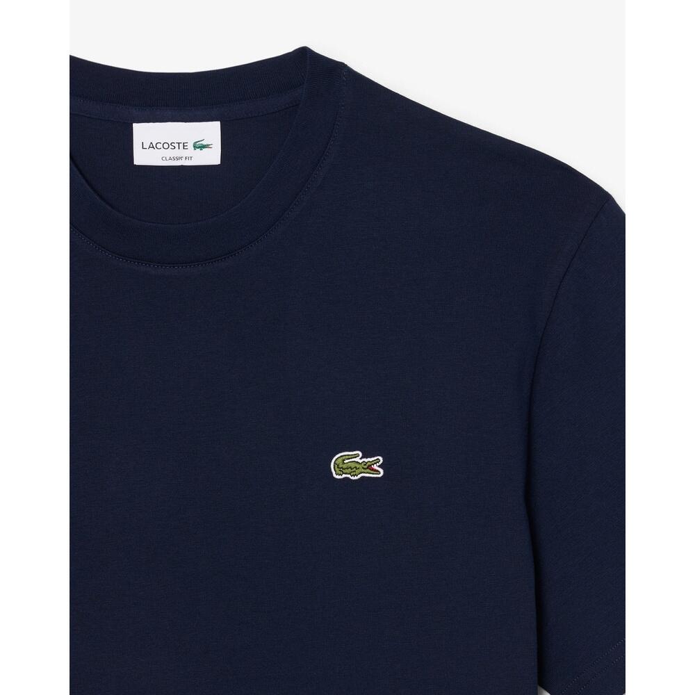 Maglietta Logo Ricamato Uomo Lacoste Blu Navy 5/6