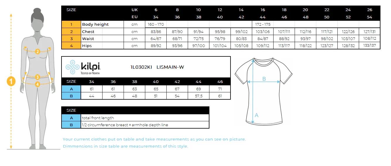 Maillot technique pour femme Kilpi LISMAIN-W 3/4