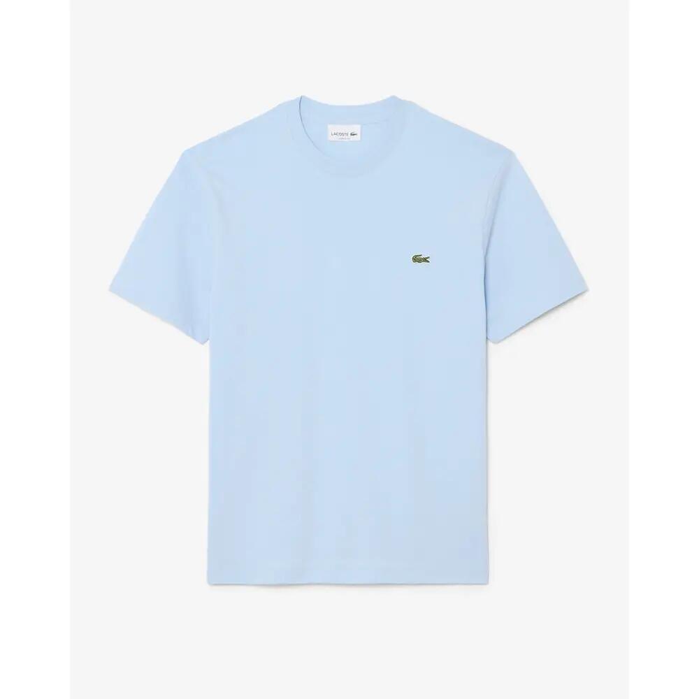 Camiseta Azul Claro Lacoste de Corte Clásico de Punto de Algodón 6/6