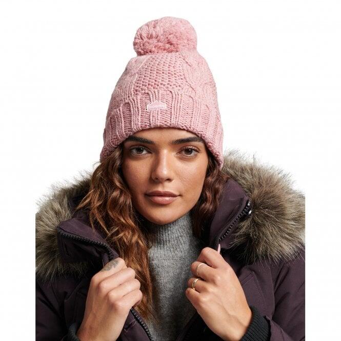 Berretto a pompon lavorato a maglia da donna Superdry 2/4