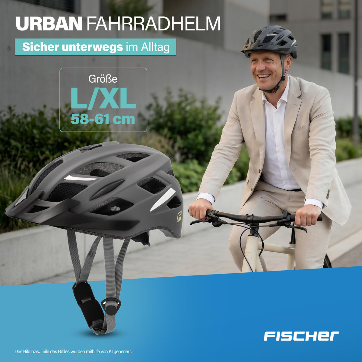 FISCHER Fahrradhelm Urban Levin L/XL 4/7