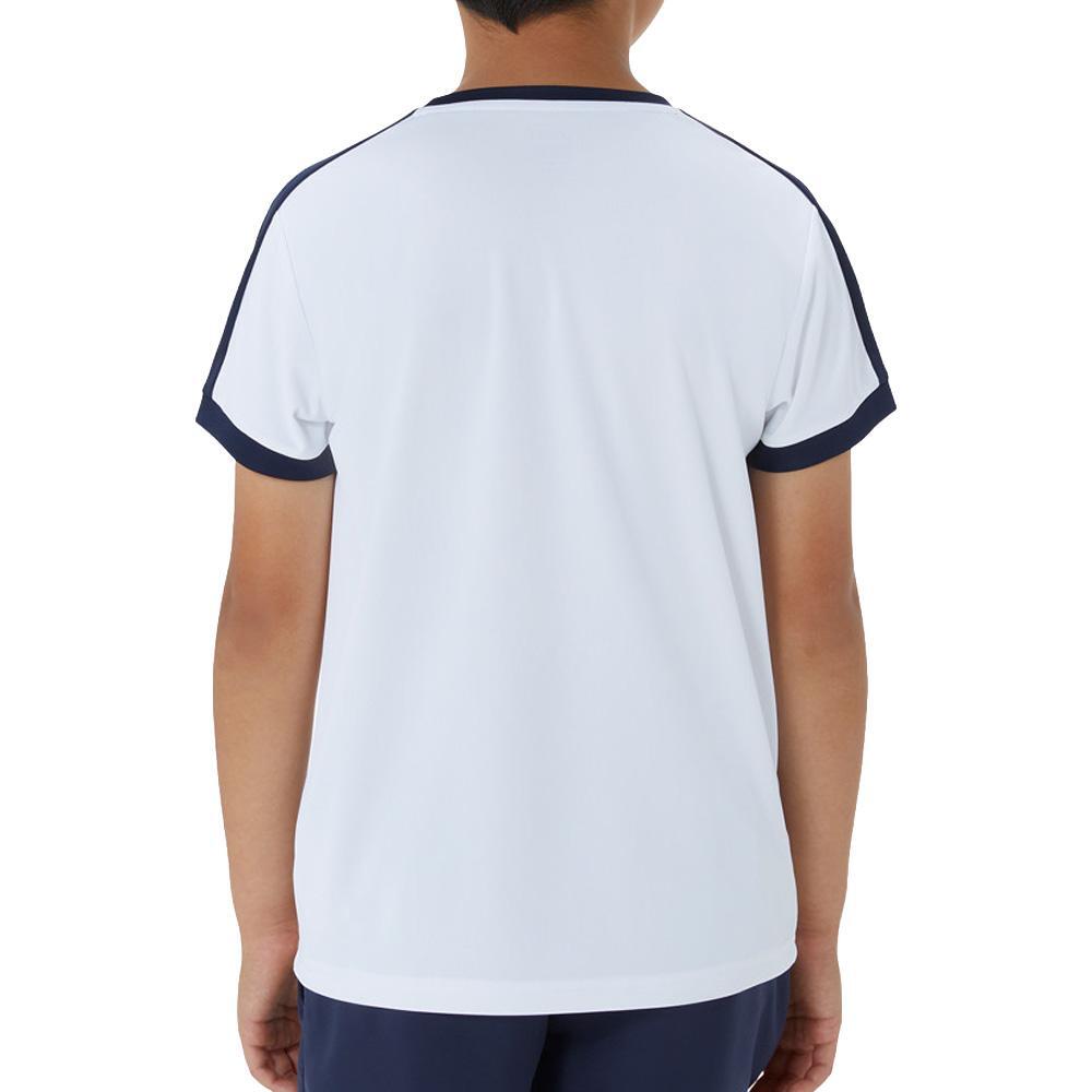 T-Shirt Blanc/Marine Garçon Asics 2044A044 2/7