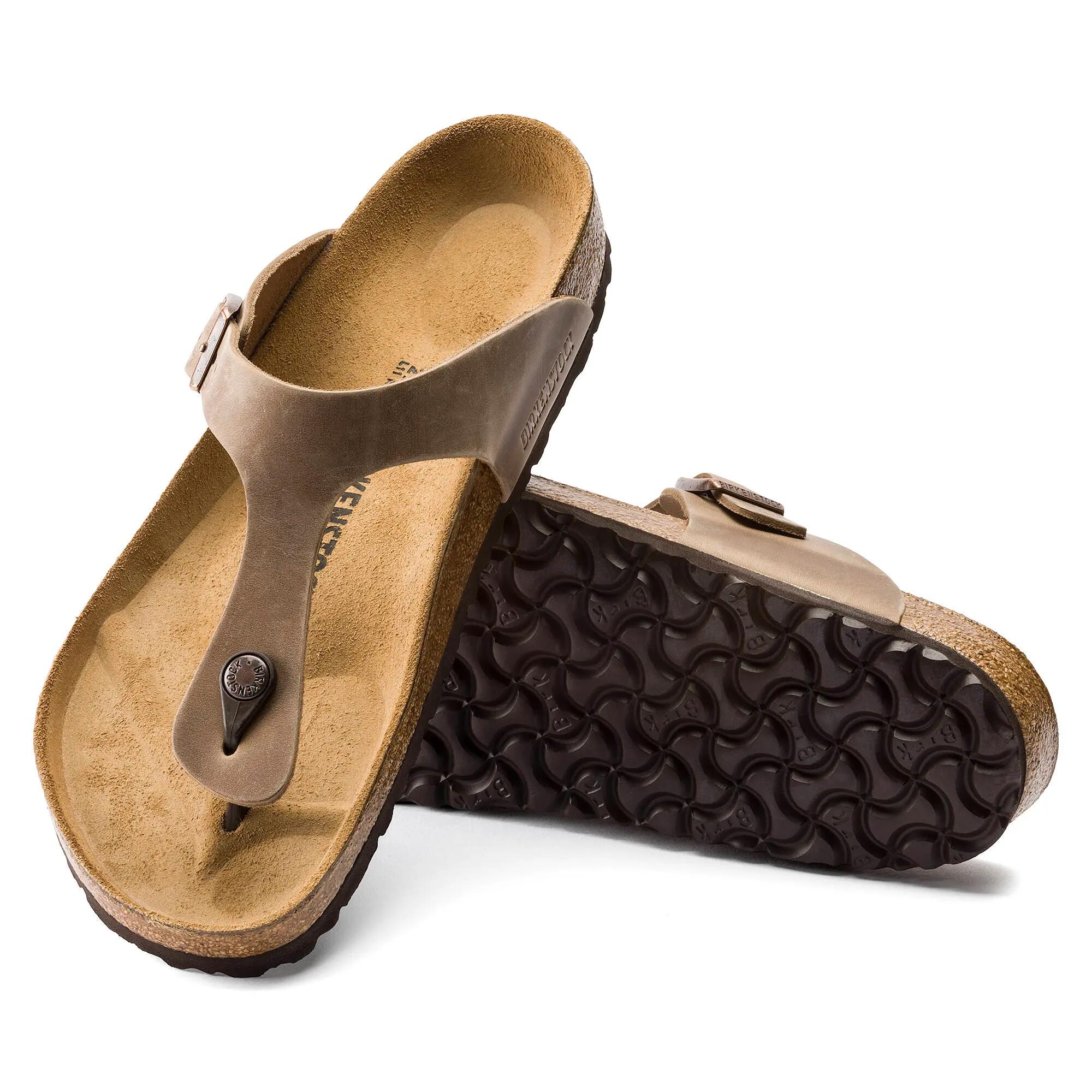 Tongs femme Birkenstock Gizeh marron étroit 943813 4/8
