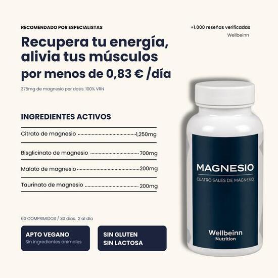 WELLBEINN Magnésium Matrix - 60 comprimés