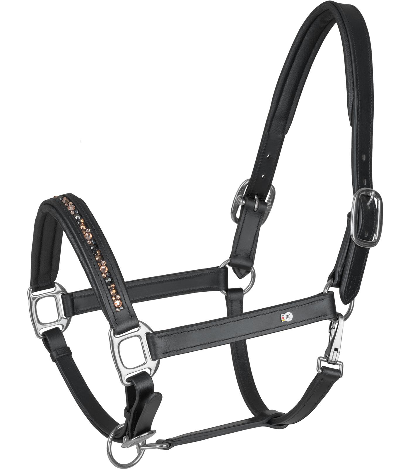 Waldhausen X-Line leren Halster Crystal - Zwart (Cob) (Cob) 4/5