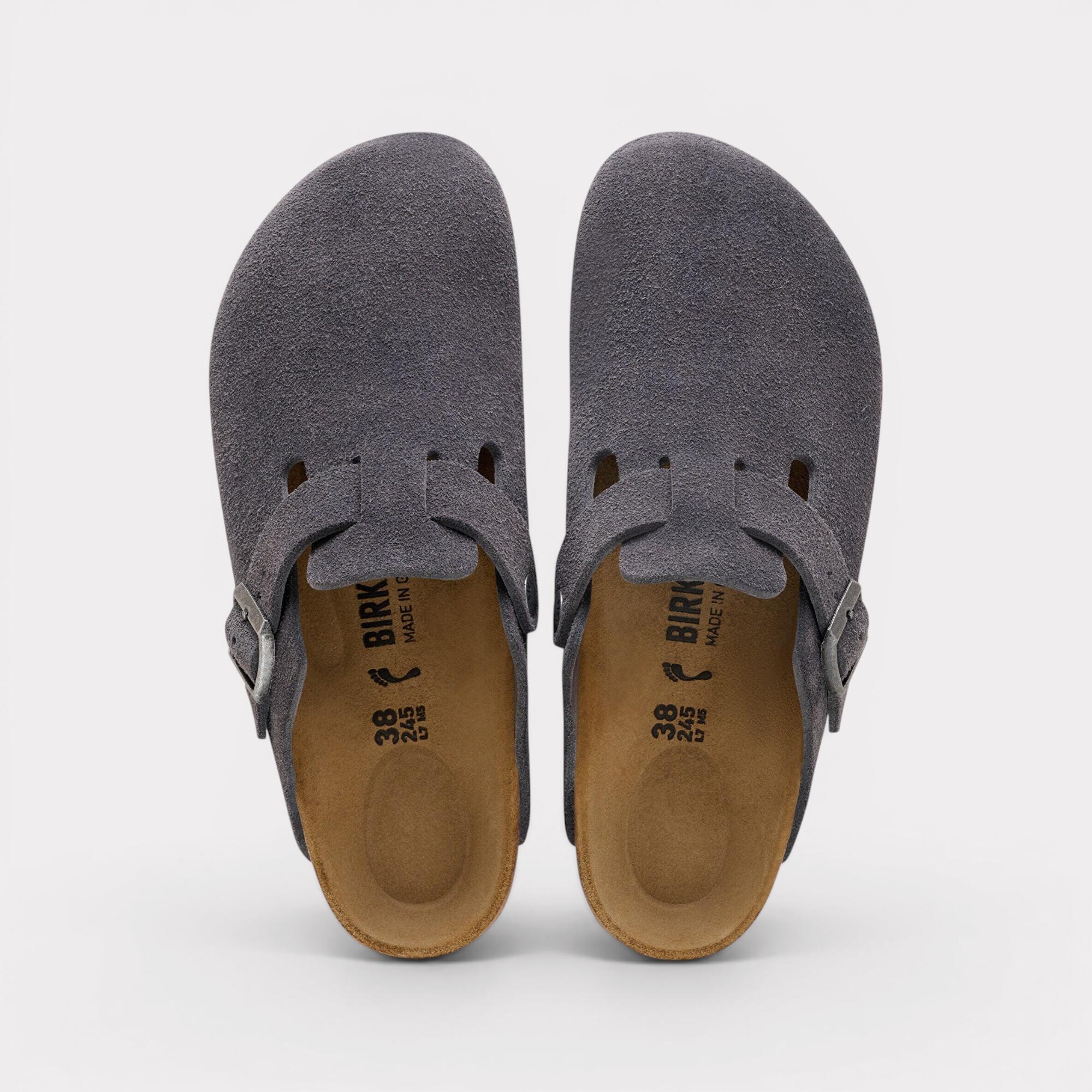 Birkenstock Boston - Charcoal Suede 5/6
