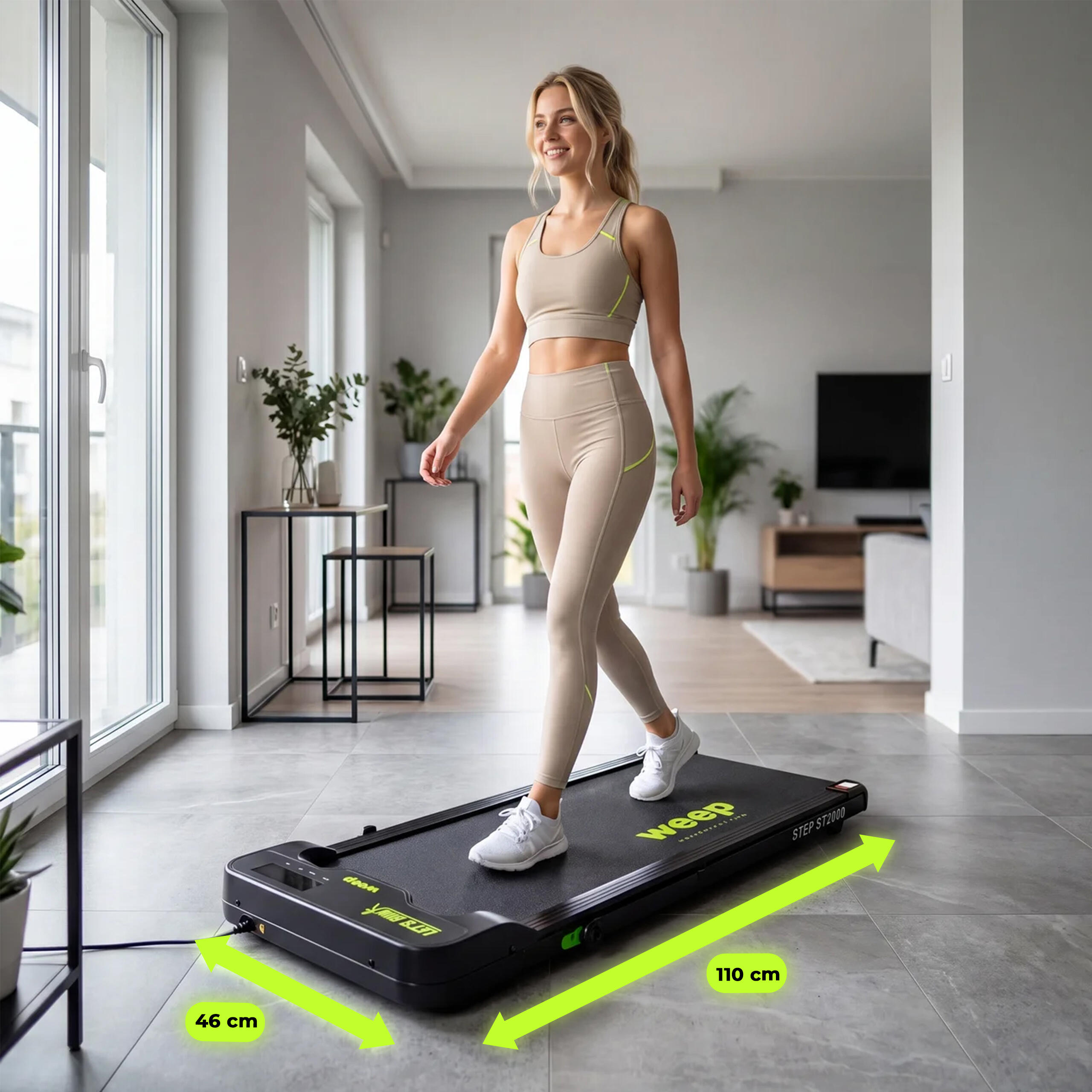 Skládací elektrický běžecký pás Weep STEP Walking Pad – 2 úrovně sklonu 4/6