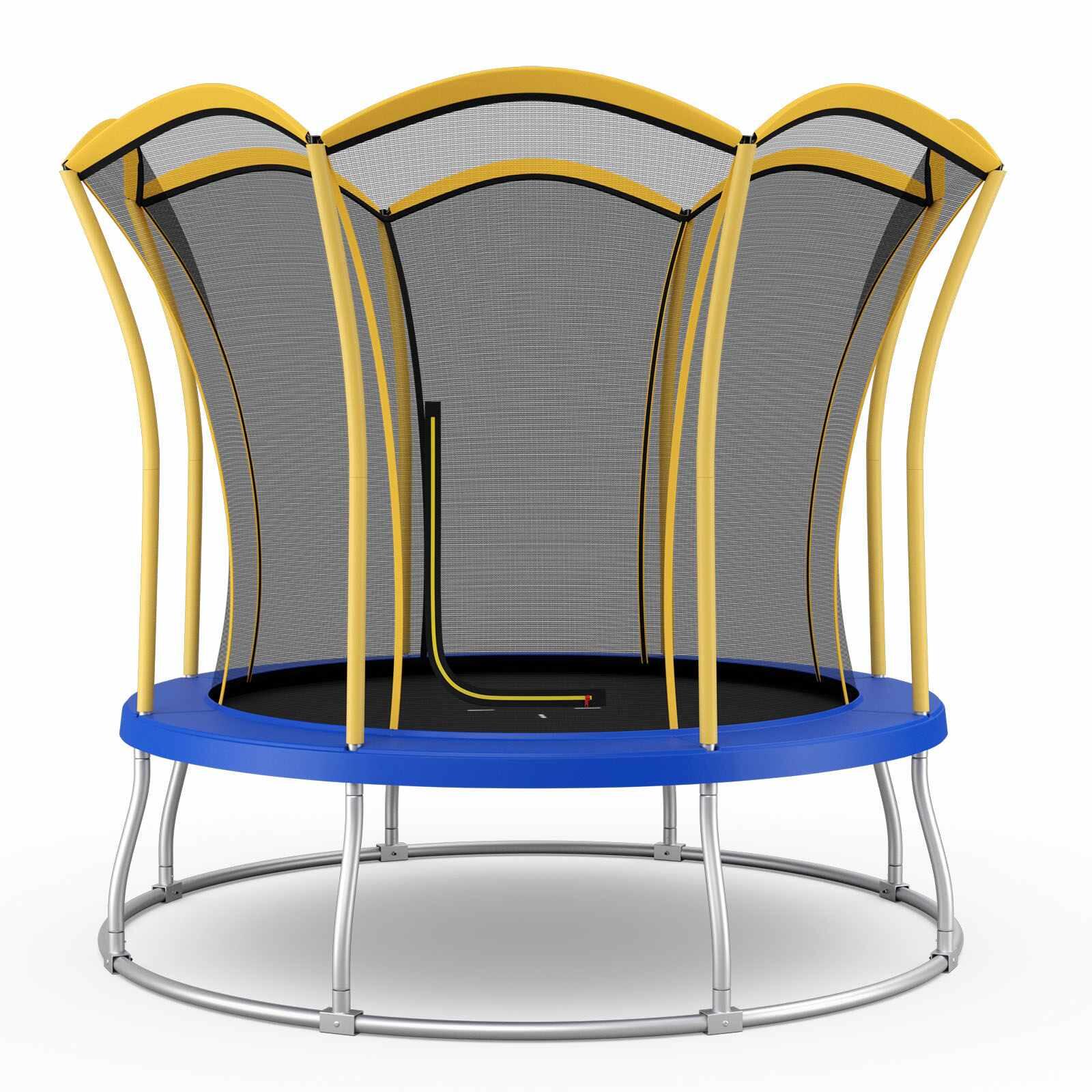 8FT Round Trampoline 193kg Capacity w/Enclosure Net