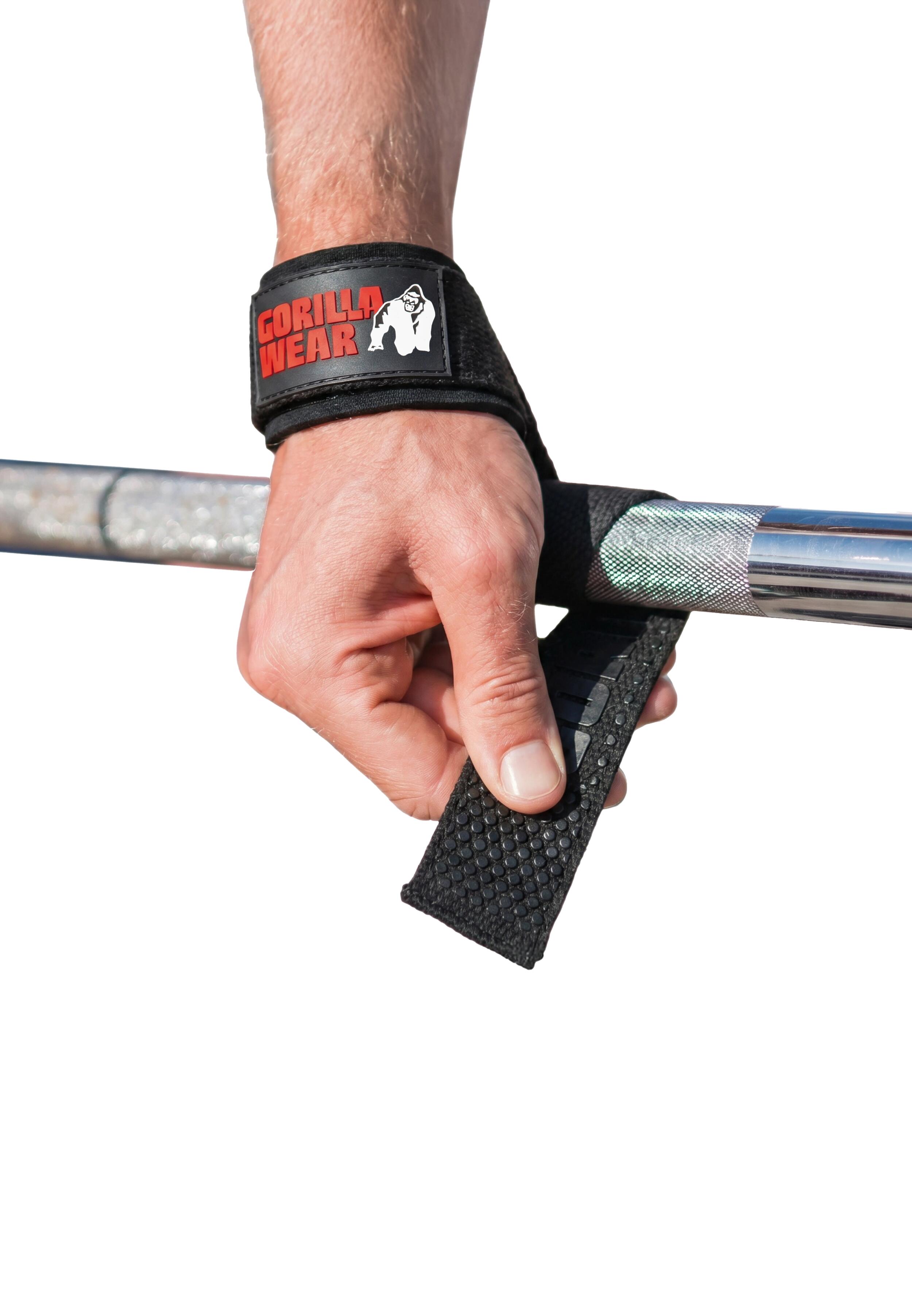 Padded Silicone Lifting Straps - Zwart 2/6